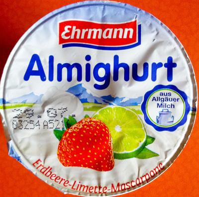 Almighurt Erdbeere-Limette-Mascarpone
