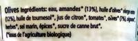 Crme Amandes Olives Ingredients