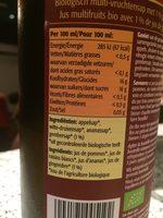 Jus Multifruits Mix De Gingembre Ingredients