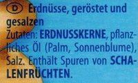 Erdnsse Gerstet Und Gesalzen Ingredients