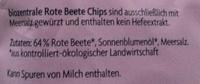 Gemsechips - Rote Beete Ingredients