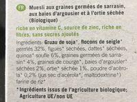 Rosengarten Detox-msli Recharge Sanddorn Brennessel, 350 GR Packung Ingredients