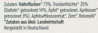 Frchte Haferbrei Ingredients