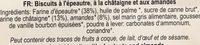 Biscuits Peautre Chtaigne Clats Amande Ingredients