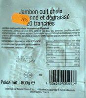 Jambon Cuit Choix Dcouenn Et Dgraiss Report Card