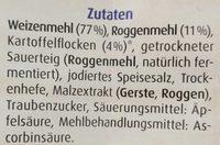 Kartoffelbrot Ingredients