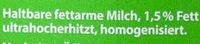 Haltbare Fettarme Alpen Milch Ingredients