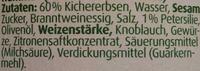 Gemse Brotaufstrich Hummus Ingredients