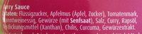 Curry Sauce , Wrzig Scharf Ingredients