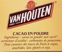 Cacao En Poudre (non Sucr) Ingredients