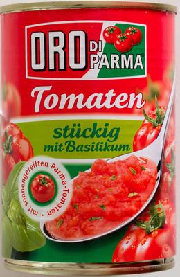 Tomaten Stckig Mit Basilikum