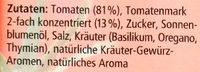 Sugo Tomatensauce Kruter Ingredients