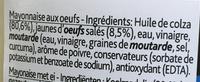 Mayon(n)aise Aux Oeufs Ingredients
