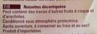 Noisettes Ingredients