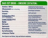 Rahm Gemse Blumenkohl Mit Karotten & Erbsen Ingredients