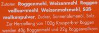 Leicht & Cross Roggen Ingredients