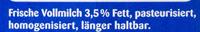 Frische Milch Ingredients