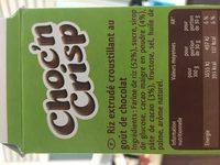 Choc'n Crisp Ingredients