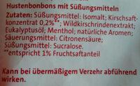 Em-eukal Wildkirsche Hustenbonbons Ingredients