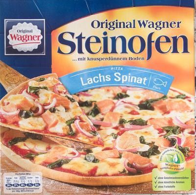 Steinofen Pizza Lachs Spinat