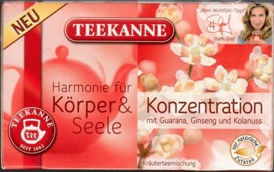 Harmonie Fr Krper & Seele - Konzentration Mit Guarana, Ginseng Und Kolanuss