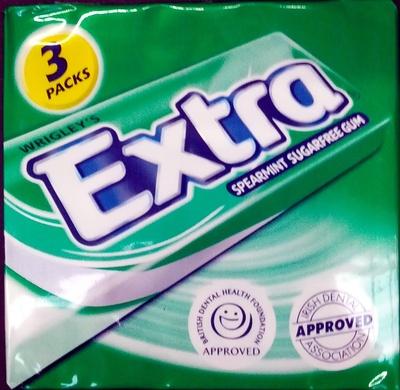 Extra (pack Of 3) - Spearmint Sugarfree Gum