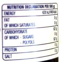 Wrigley's Extra Peppermint Nutrition Label