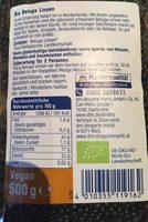 DM Bio Beluga Linsen Ingredients