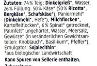 Dinkel Tortelloni Ricotta Spinat Ingredients