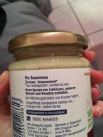 Tahin Sesammus Ingredients