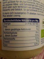 Cashewmus Nutrition Label