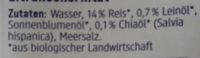 Reis Chia Drink Ingredients
