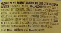 Crunchy Milchcreme Mit Banane, SChoko & Getreidecrispies Ingredients