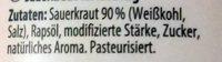 Original Fasskraut Ingredients