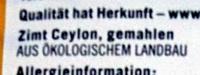 Zimt Ceylon Gemahlen Ingredients