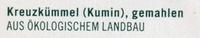 Kreuzkmmel (Kumin) Gemahlen Ingredients