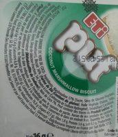 Puf Coconut Marshmallow Biscuit Ingredients