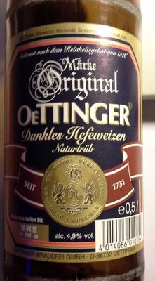 Oettinger Dunkles Hefeweizen Naturtrb