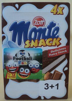 Zott Monte Snack Zott Pandispan Cu Crema De Lapte, Ciocolata Si Alune