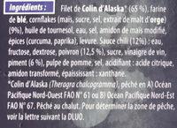 Aiguillettes De Colin D'Alaska Panes Aux Cornflakes Ingredients