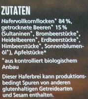 Porridge Haferbrei Mit Beeren Ingredients