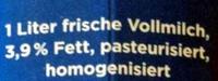 Frische Weide Milch Ingredients