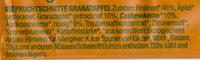 Fruchtschnitte Granatapfel Ingredients