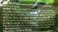 Mandu Corens Saveur BBQ XL Ingredients