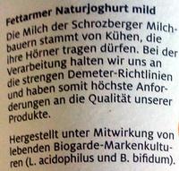 Fettarmer Joghurt Mild Ingredients