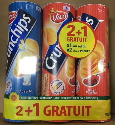 Crunchips Sel / Paprika (2+1 Gratuit)