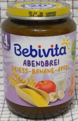 Abendbrei Griess- Banane- Apfel