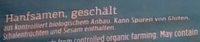 Geschlte Hanfsamen Ingredients