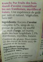 Krunchy Kids Fraise Crocodile Ingredients