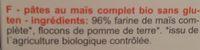 Spaghettis Au Mais Sans Gluten Ingredients